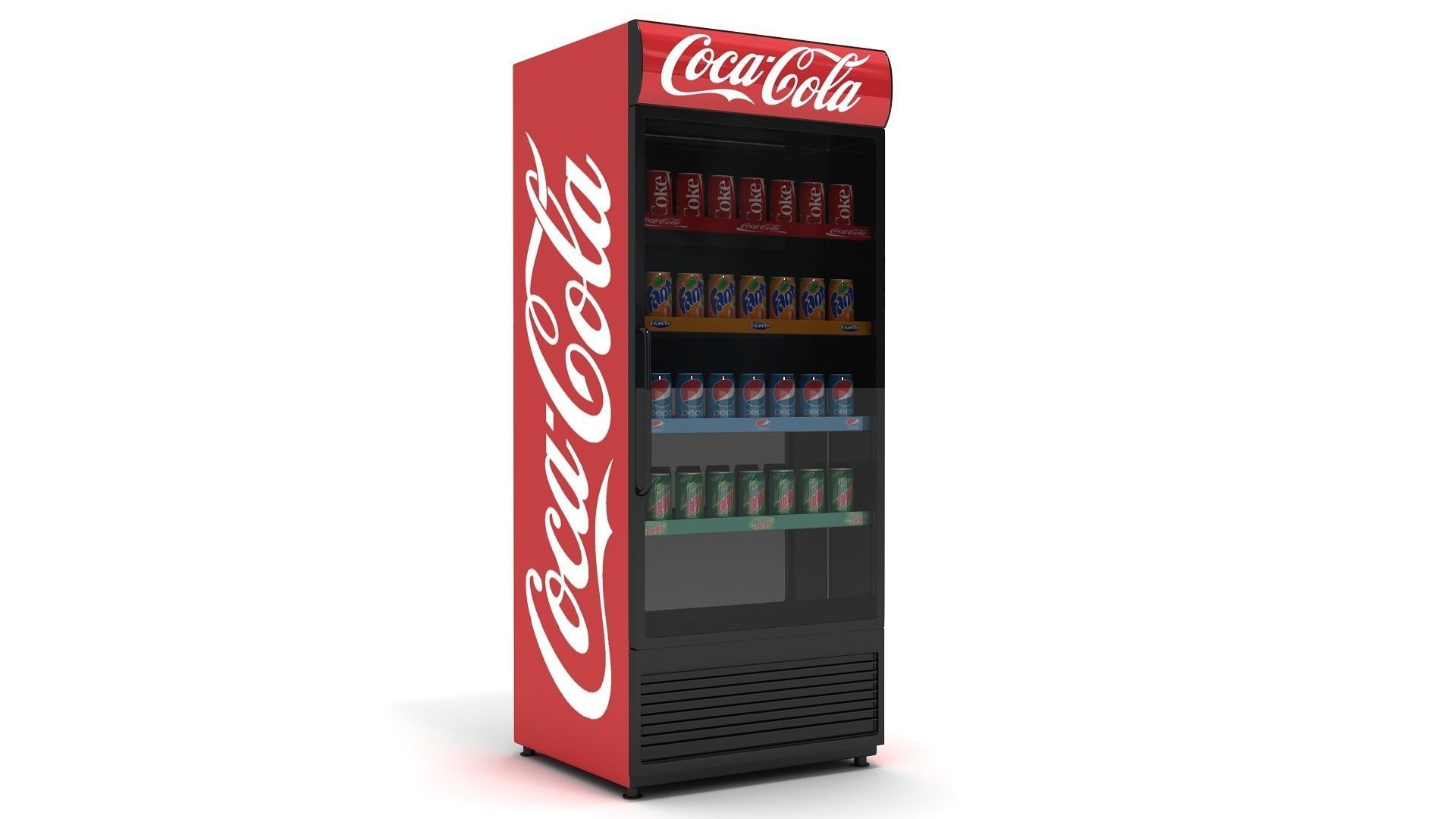 Coca-Cola Refrigerator Display 3D model_1