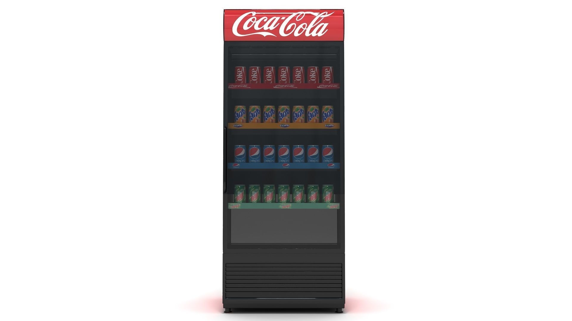 Coca-Cola Refrigerator Display 3D model_2