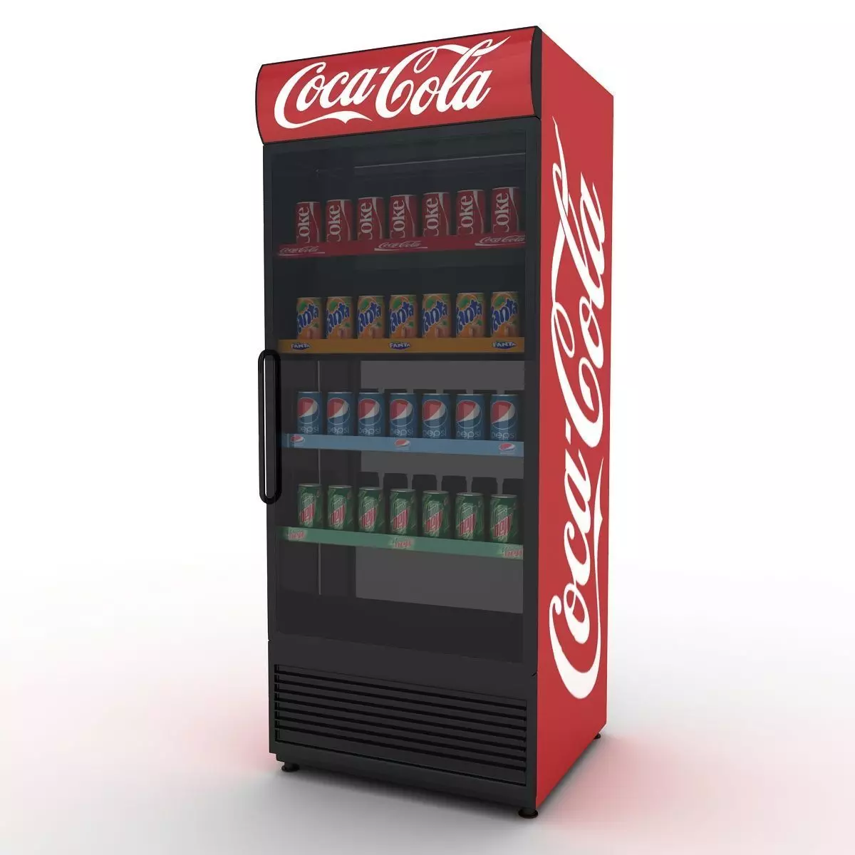 Coca-Cola Refrigerator Display 3D model_0