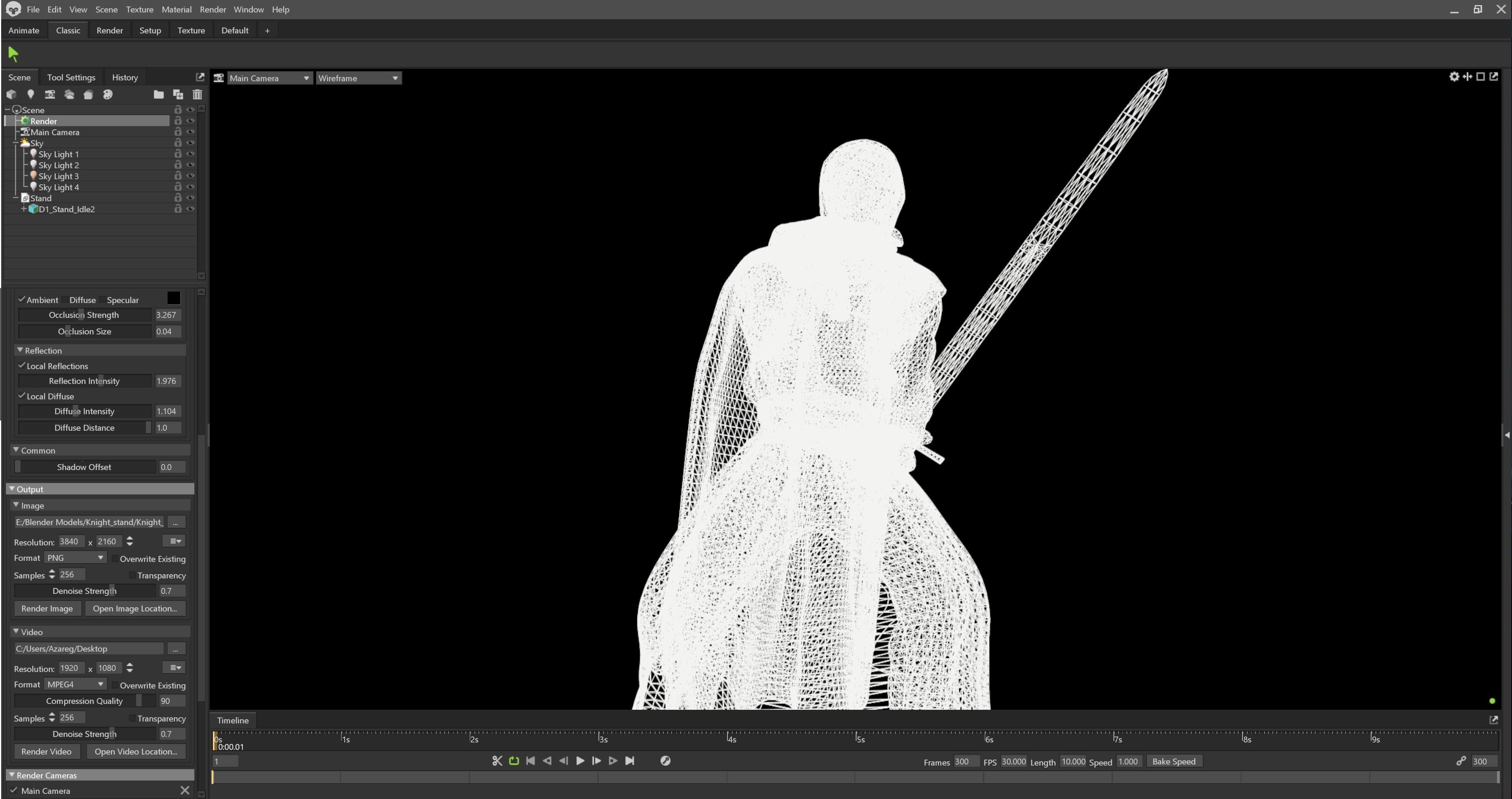 Sentinel of the Steel The Sword-Wielding Knight Low-poly 3D model_3