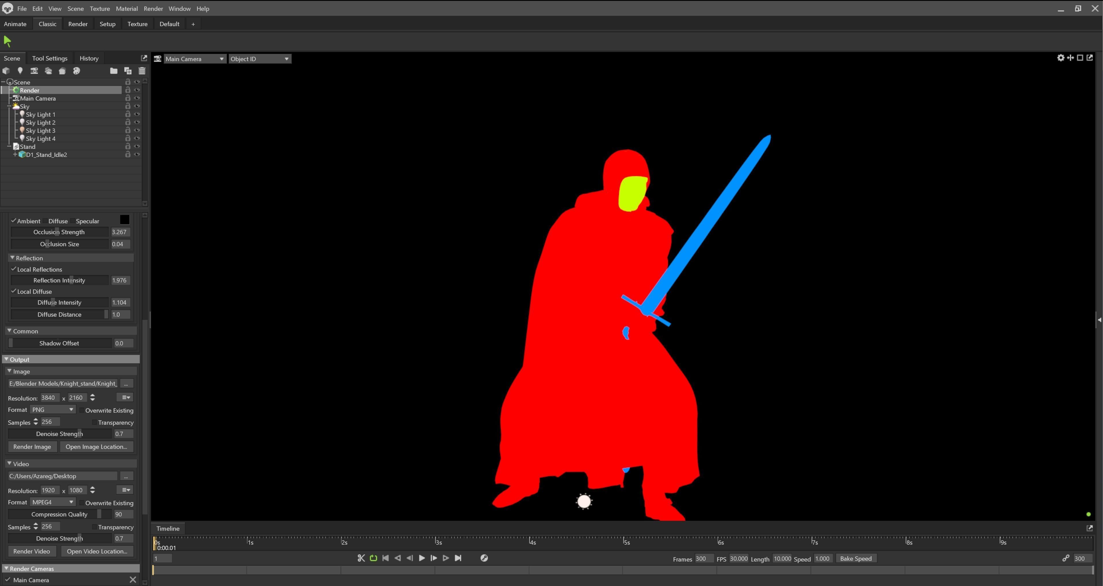 Sentinel of the Steel The Sword-Wielding Knight Low-poly 3D model_4