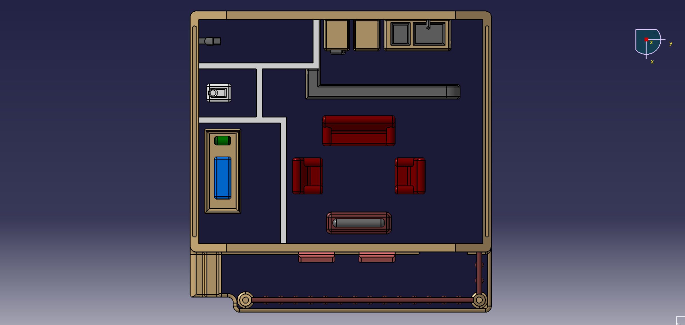 Villa house ready to print 3D print model_6