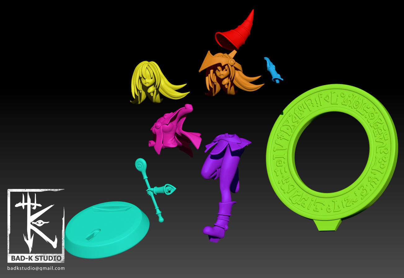 Dark Magician Girl Yugioh 3D Printing model 3D print model_2