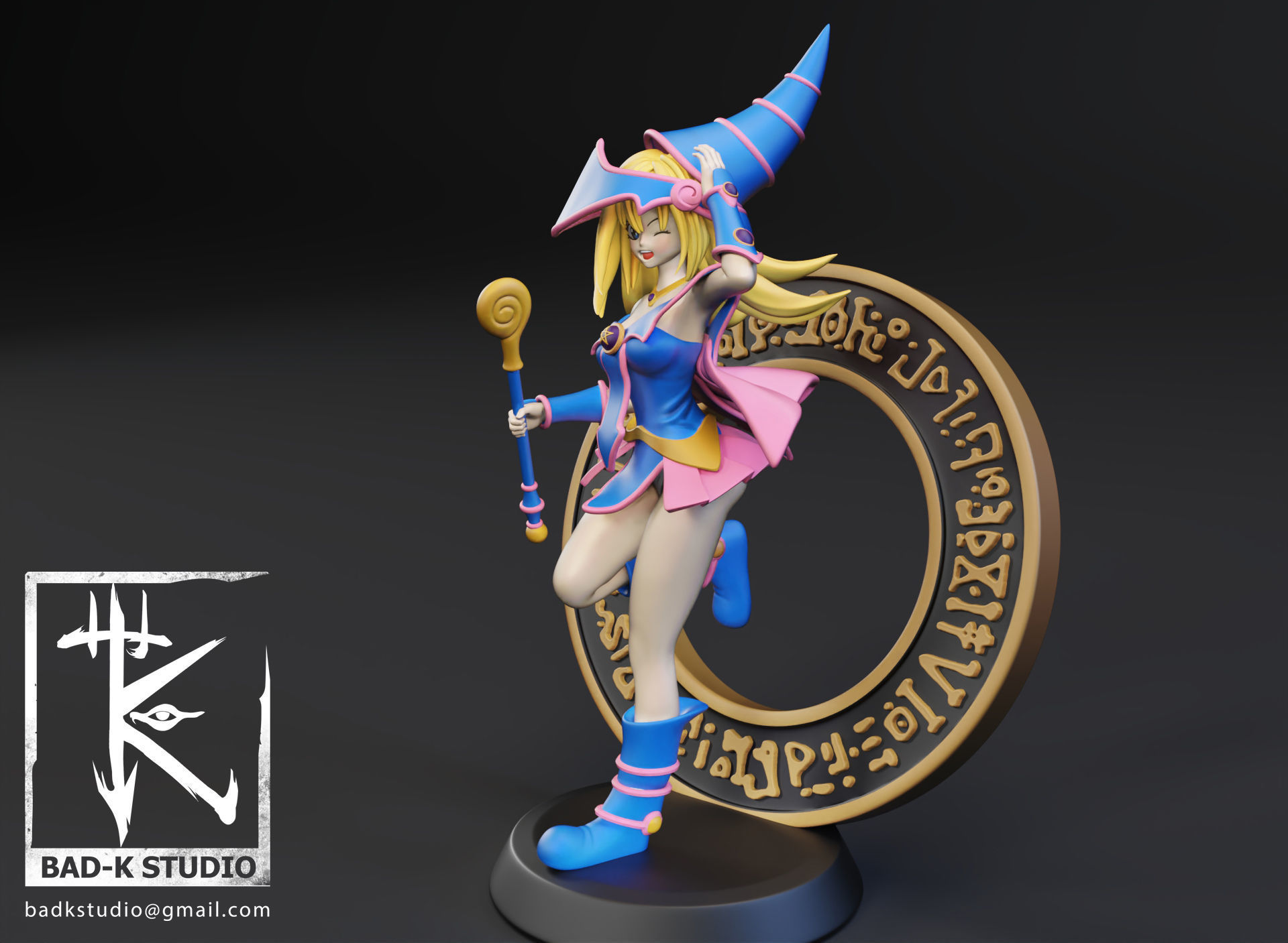 Dark Magician Girl Yugioh 3D Printing model 3D print model_6
