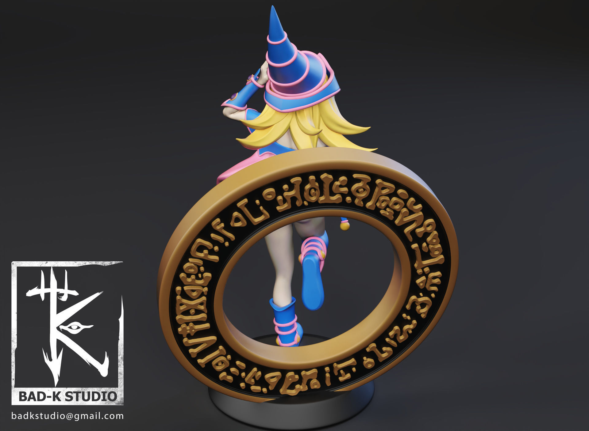 Dark Magician Girl Yugioh 3D Printing model 3D print model_4