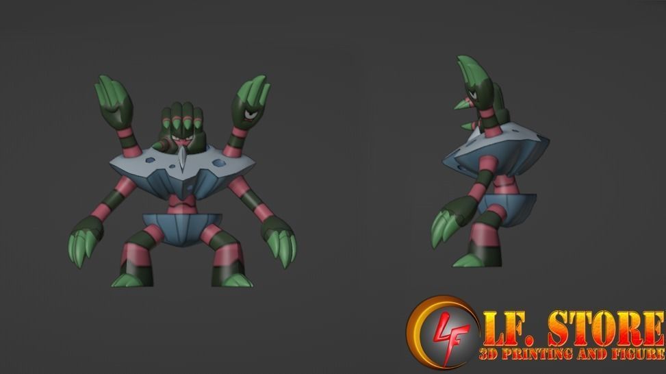 Pokemon Binacle Barbarcle 3D model_4