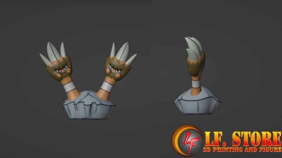 Pokemon Binacle Barbarcle 3D model_1