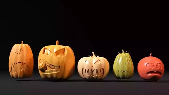 Halloween pumpkin set
