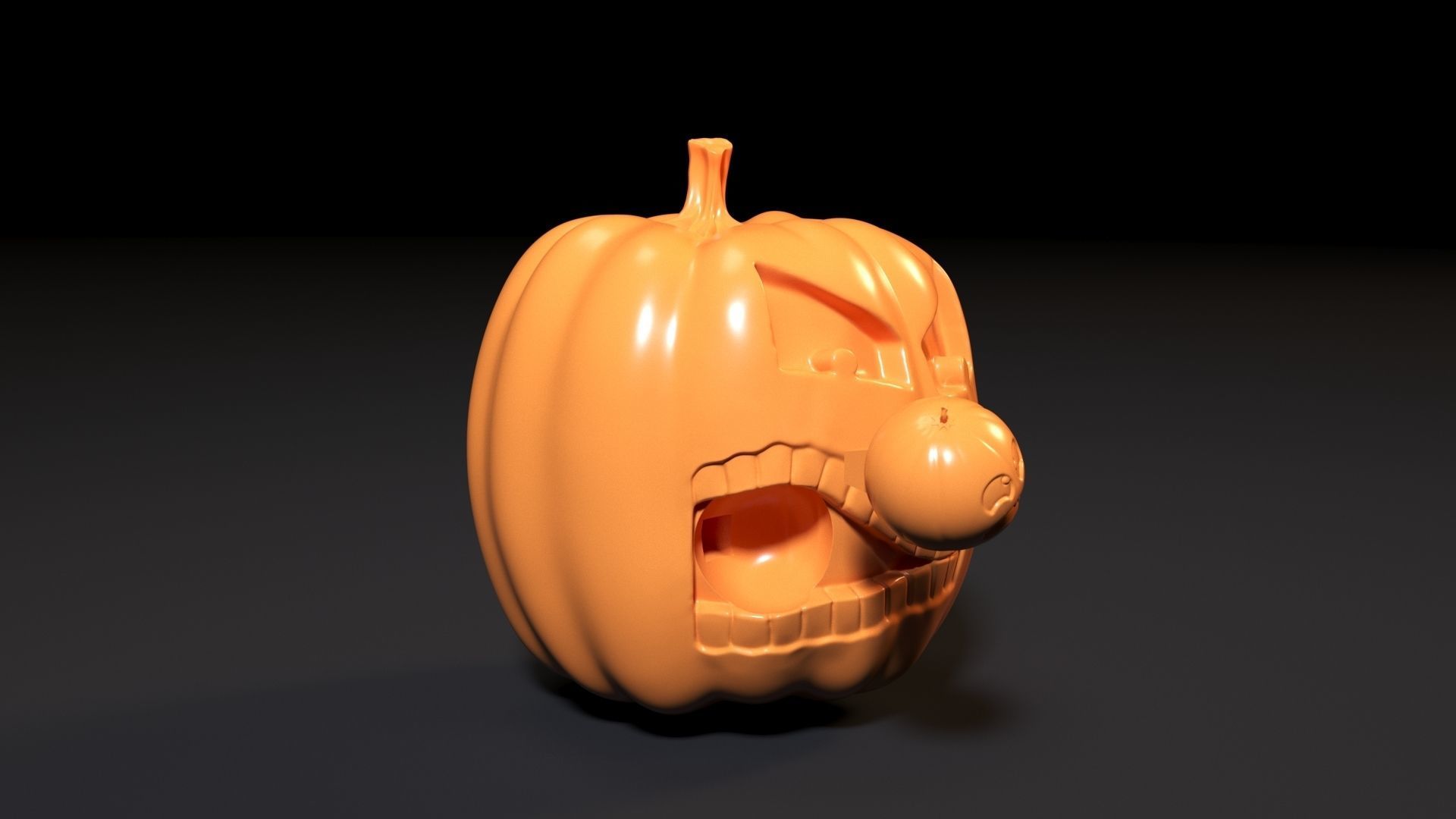 Halloween pumpkin set 3D print model_9