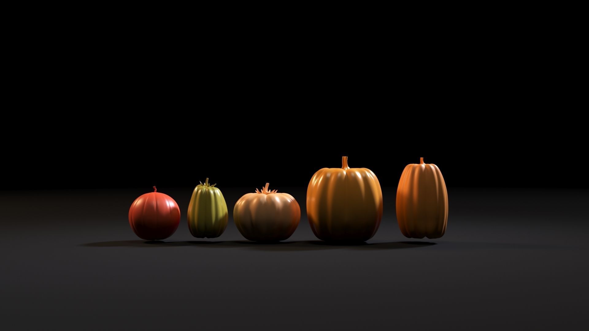 Halloween pumpkin set 3D print model_15