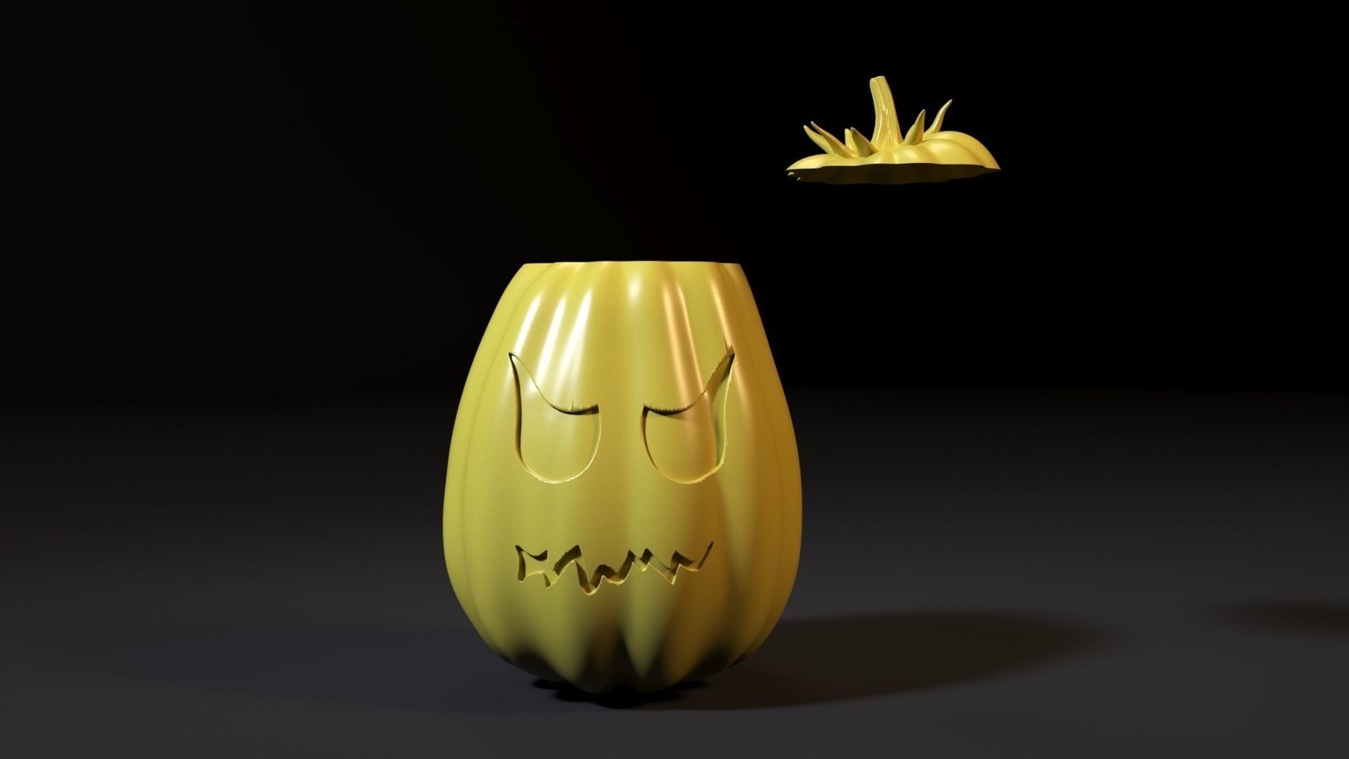 Halloween pumpkin set 3D print model_10