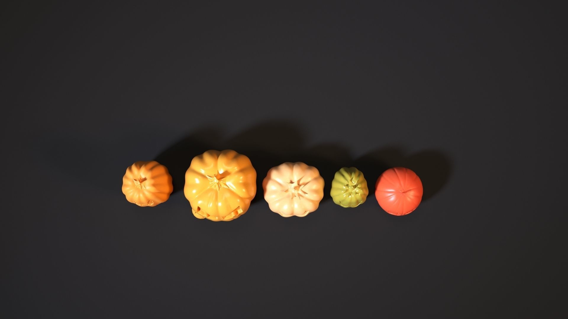 Halloween pumpkin set 3D print model_13