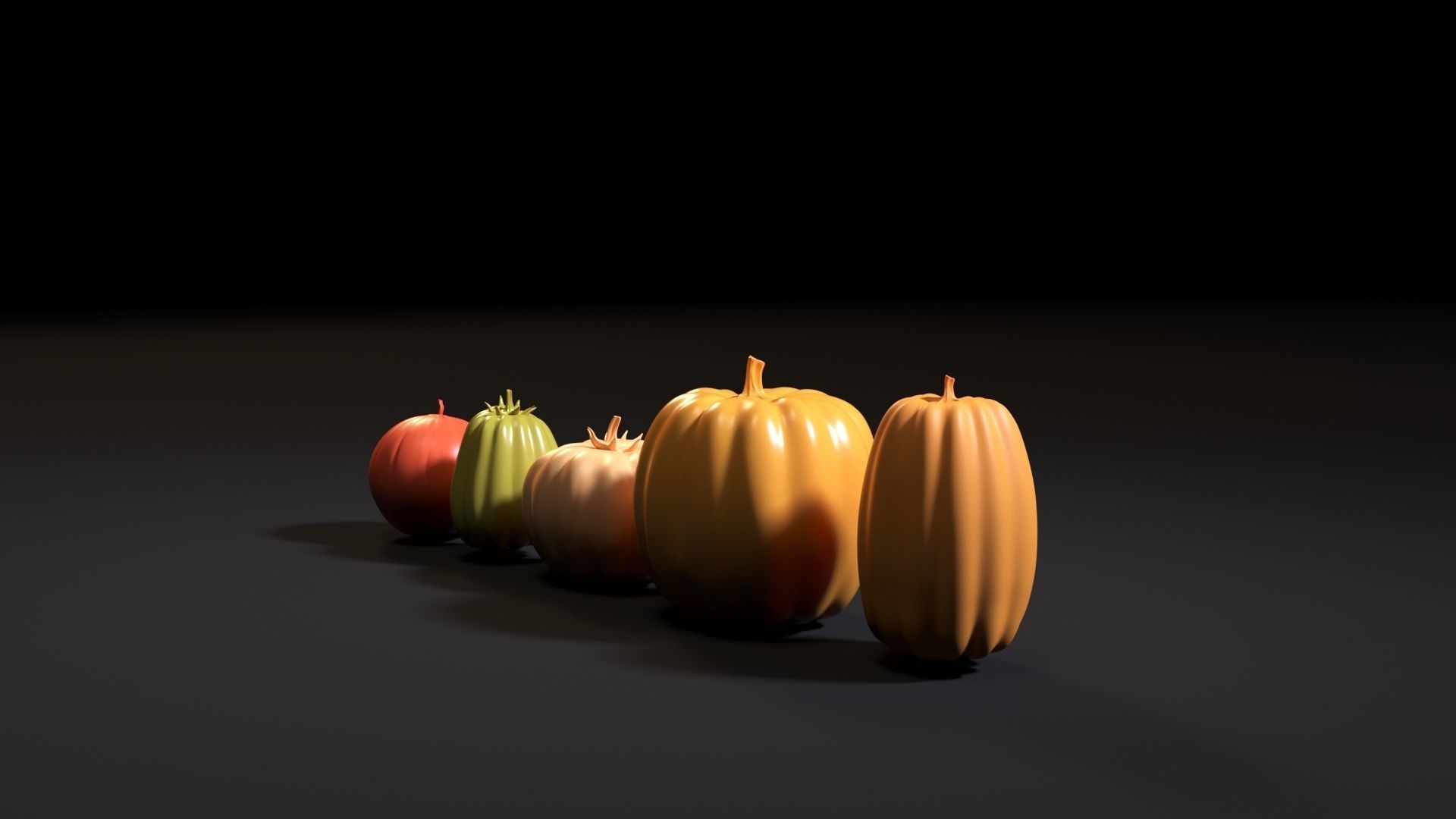 Halloween pumpkin set 3D print model_16