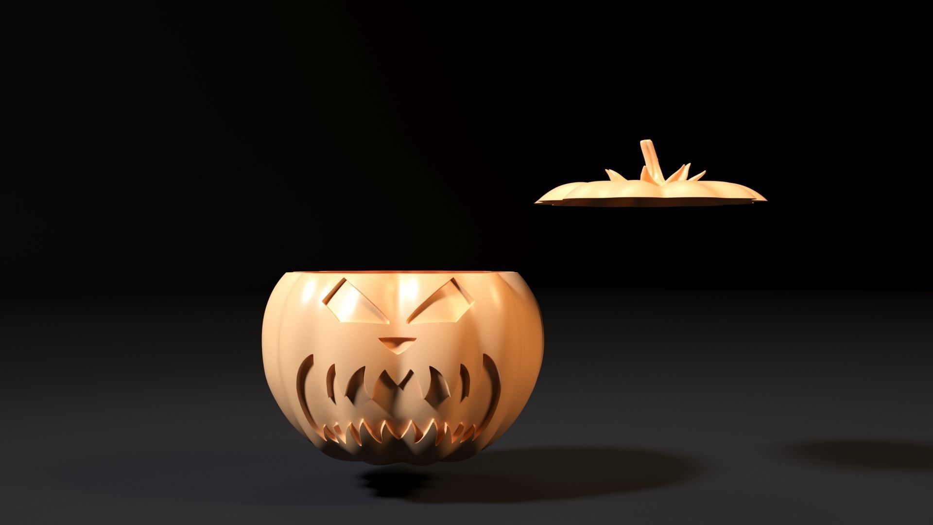 Halloween pumpkin set 3D print model_11