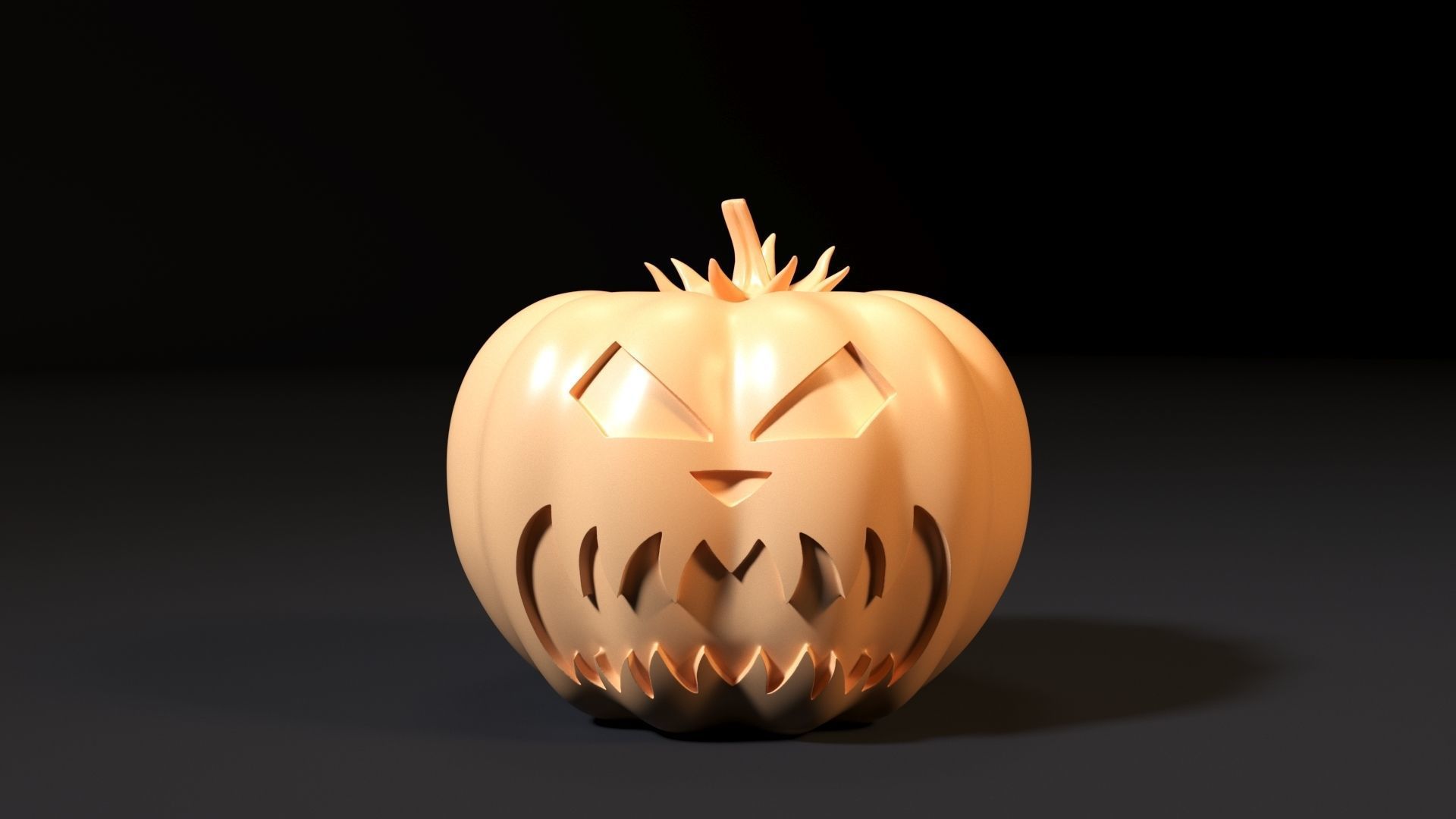 Halloween pumpkin set 3D print model_5