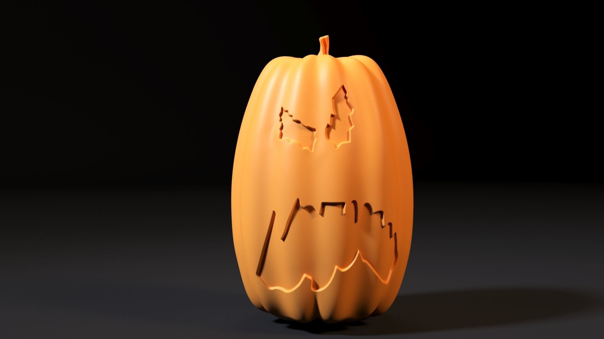 Halloween pumpkin set 3D print model_6