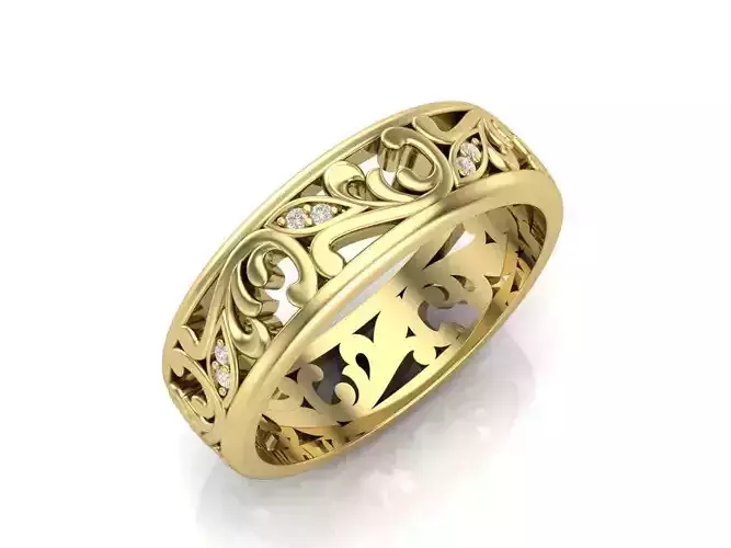 ring with patterns 3D print model