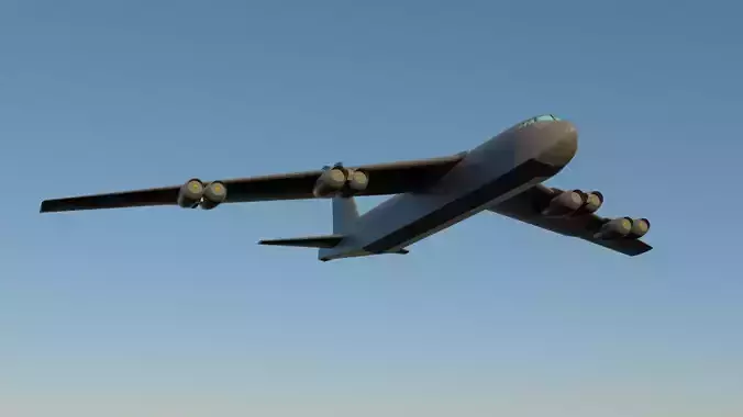 Boeing B-52 Stratofortress Low-poly 3D model