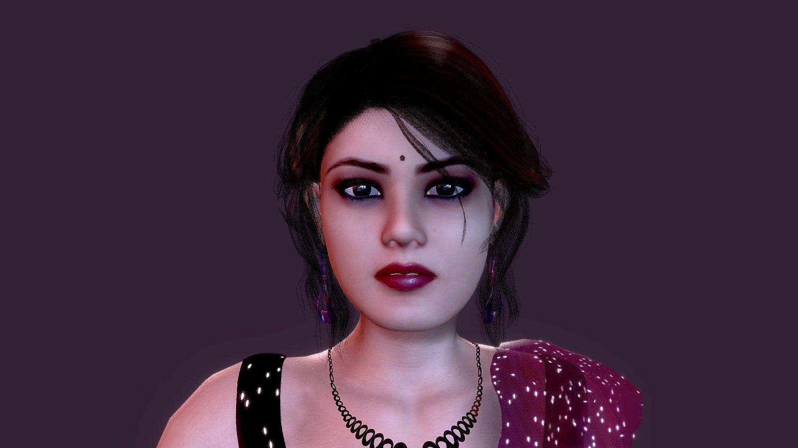 Indian Girl ANUSHREE-AX09OM Indian Female model 3D model_1