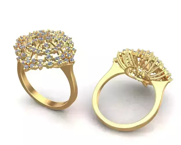 Unique Gold Diamonds Ring