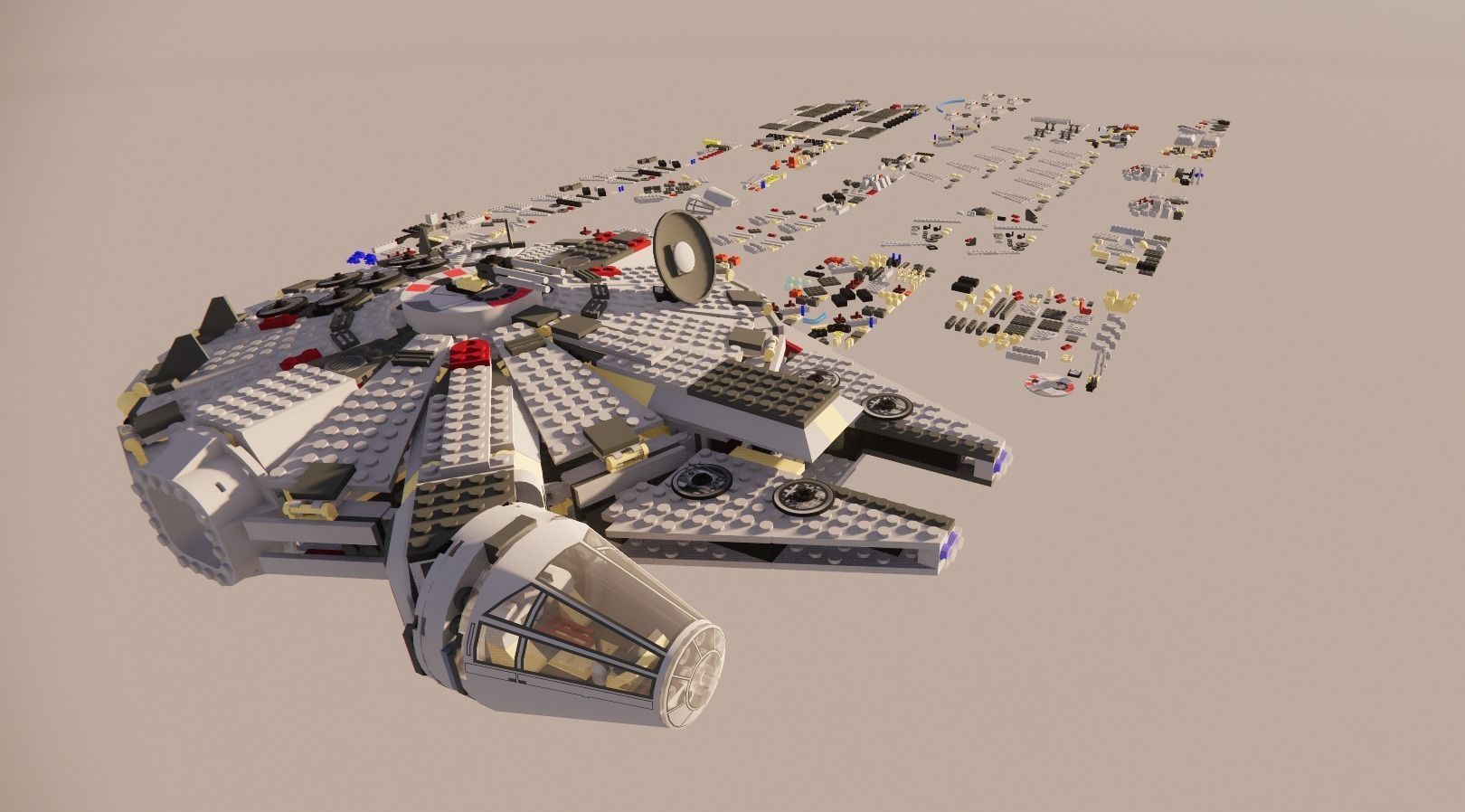  LEGO STAR WARS MILLENNIUM FALCON 4504 3D model_1