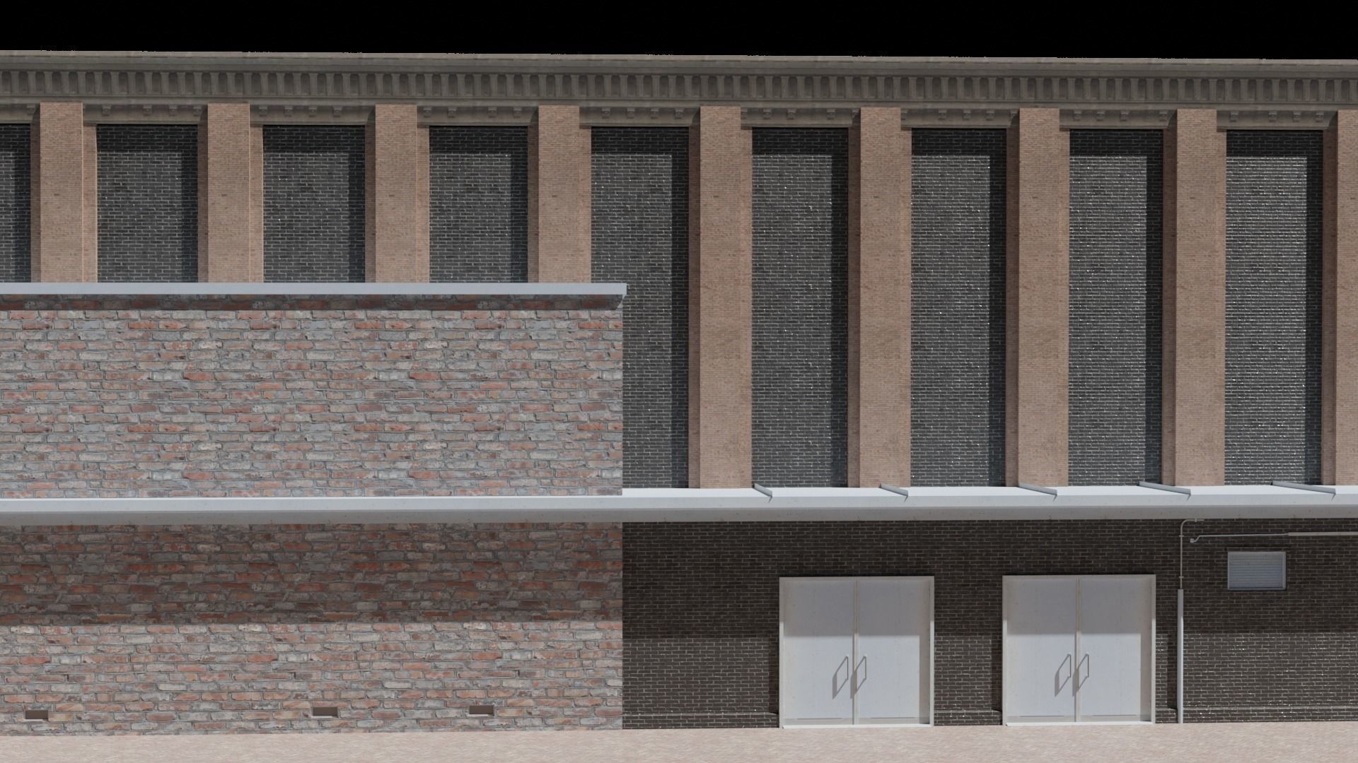 Large building Free low-poly 3D model_25