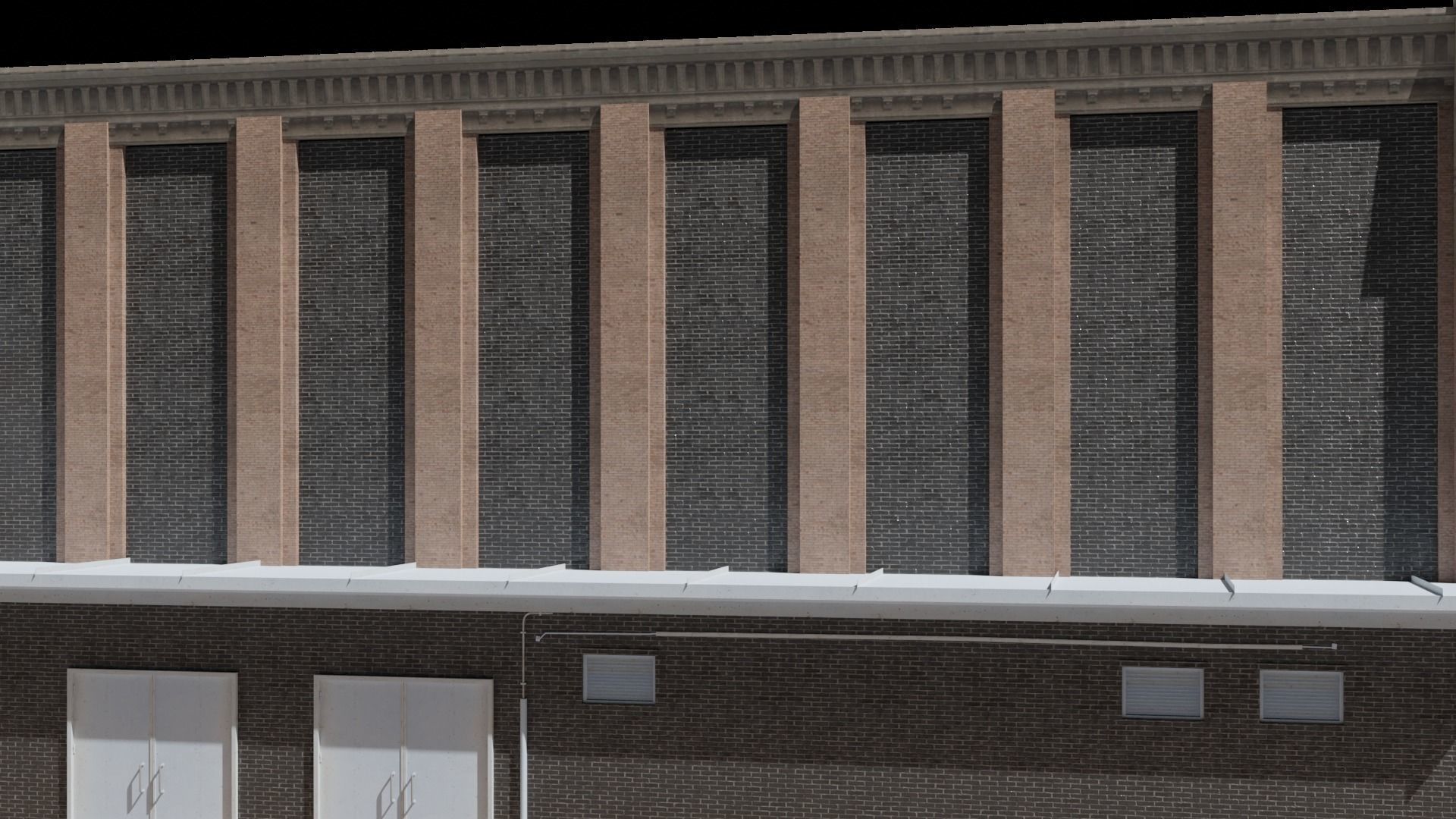 Large building Free low-poly 3D model_21