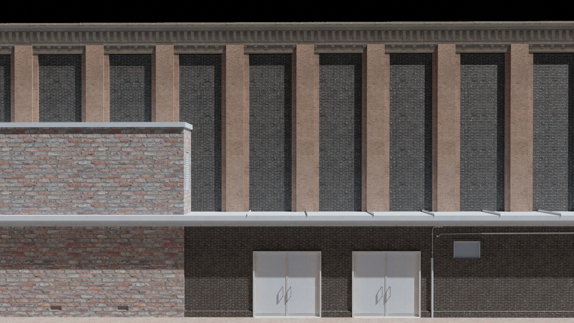 Large building Free low-poly 3D model_23