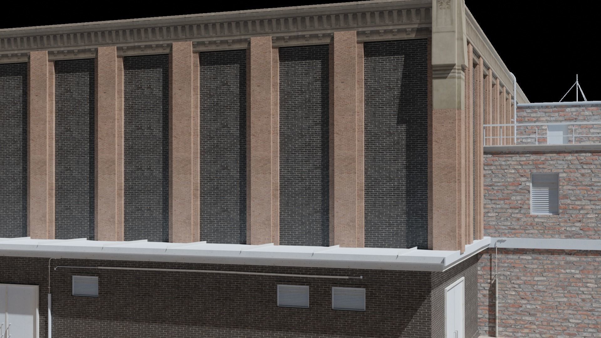 Large building Free low-poly 3D model_20