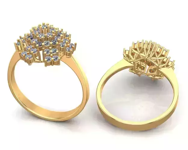 Unique Gold Diamonds Ring