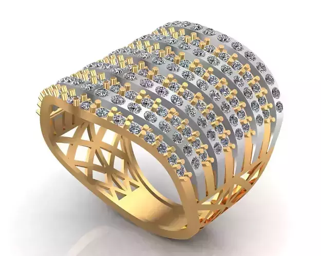 Unique Gold Diamonds Ring