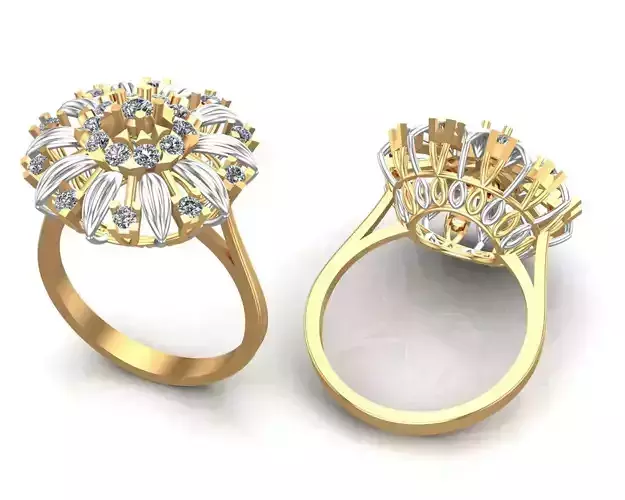 Unique Gold Diamonds Ring 