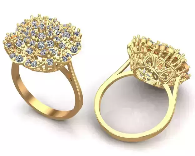 Unique Gold Diamonds Ring