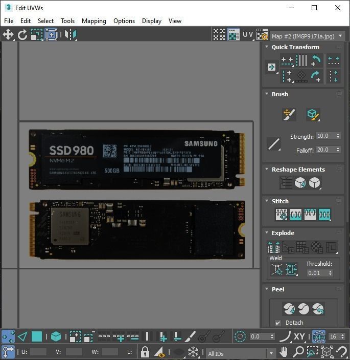 SSD M2 Hard Drive Samsung 980 3D model_34