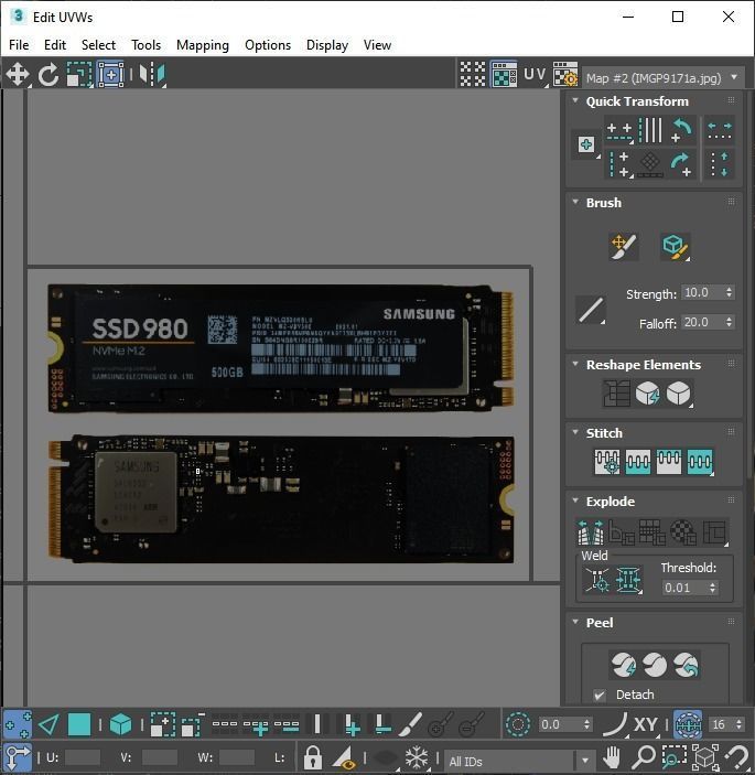 SSD M2 Hard Drive Samsung 980 3D model_26