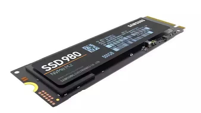 SSD M2 Hard Drive Samsung 980 3D model