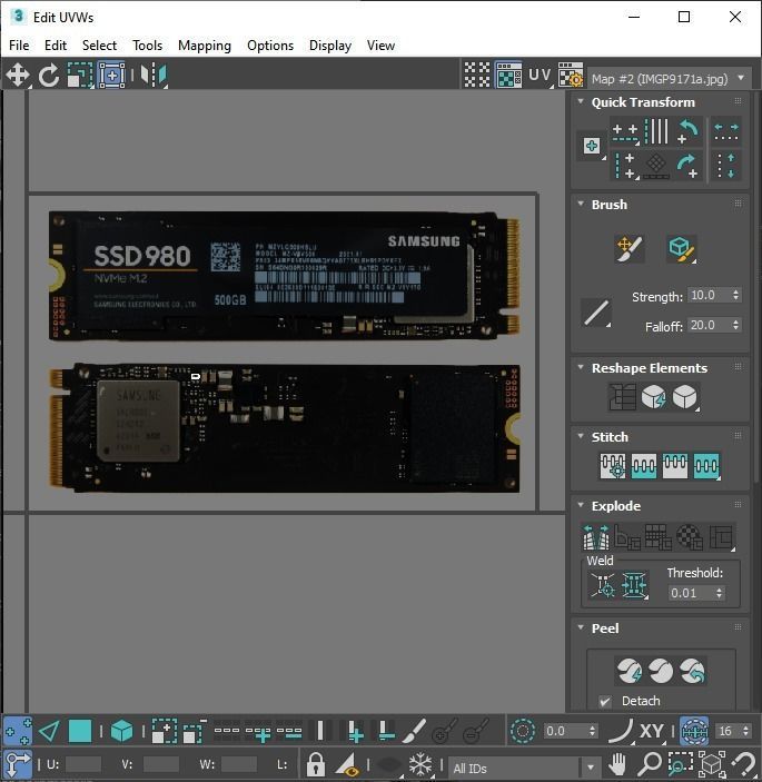 SSD M2 Hard Drive Samsung 980 3D model_30