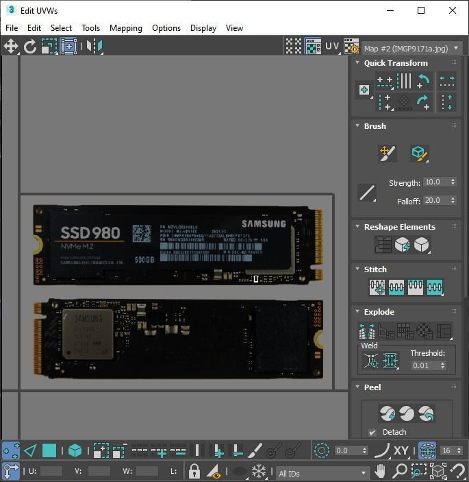SSD M2 Hard Drive Samsung 980 3D model_51
