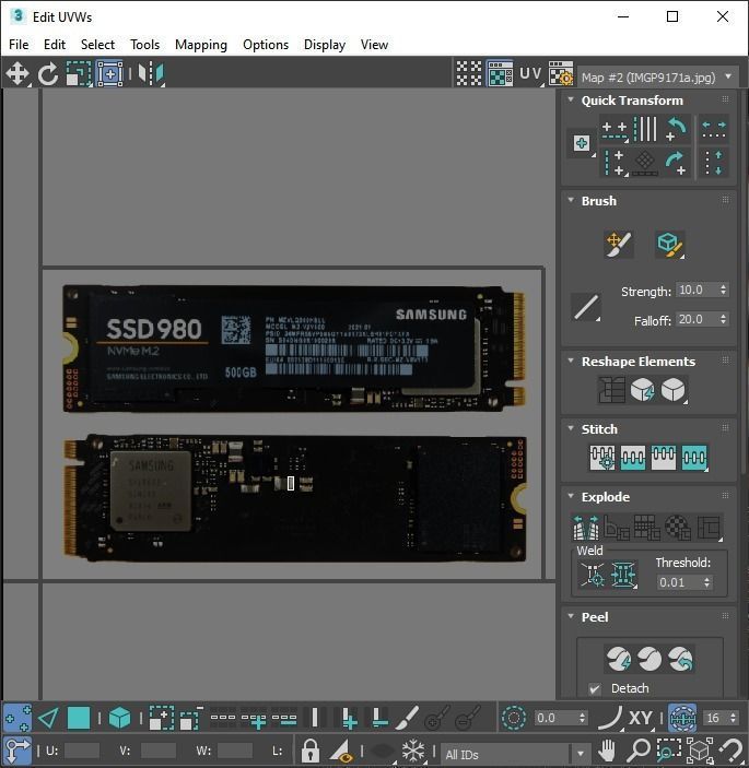 SSD M2 Hard Drive Samsung 980 3D model_23