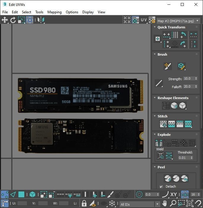 SSD M2 Hard Drive Samsung 980 3D model_55