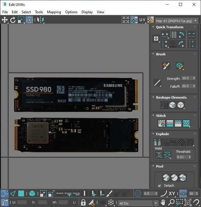 SSD M2 Hard Drive Samsung 980 3D model_48