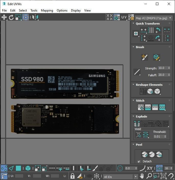 SSD M2 Hard Drive Samsung 980 3D model_54