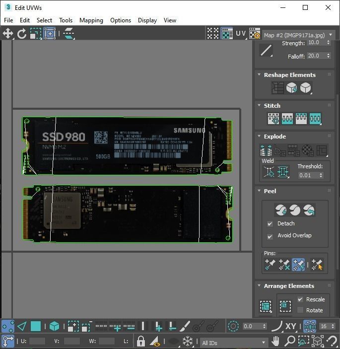 SSD M2 Hard Drive Samsung 980 3D model_40