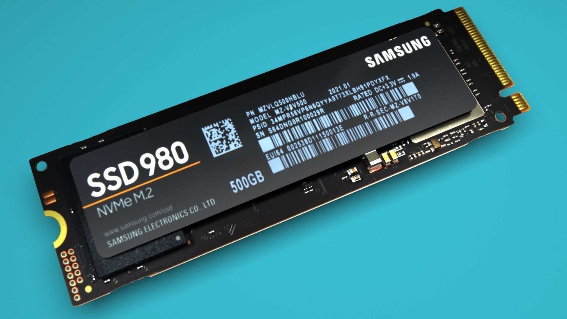 SSD M2 Hard Drive Samsung 980 3D model_19