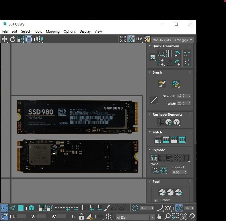 SSD M2 Hard Drive Samsung 980 3D model_33