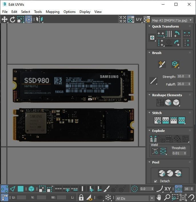 SSD M2 Hard Drive Samsung 980 3D model_37
