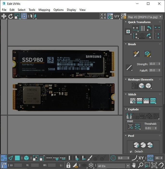 SSD M2 Hard Drive Samsung 980 3D model_57