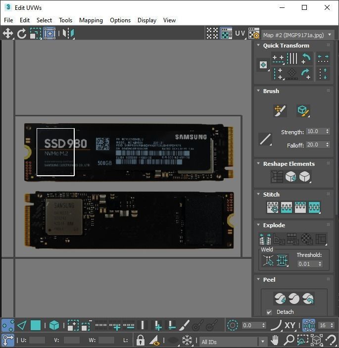 SSD M2 Hard Drive Samsung 980 3D model_47