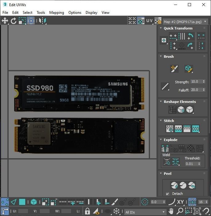 SSD M2 Hard Drive Samsung 980 3D model_50