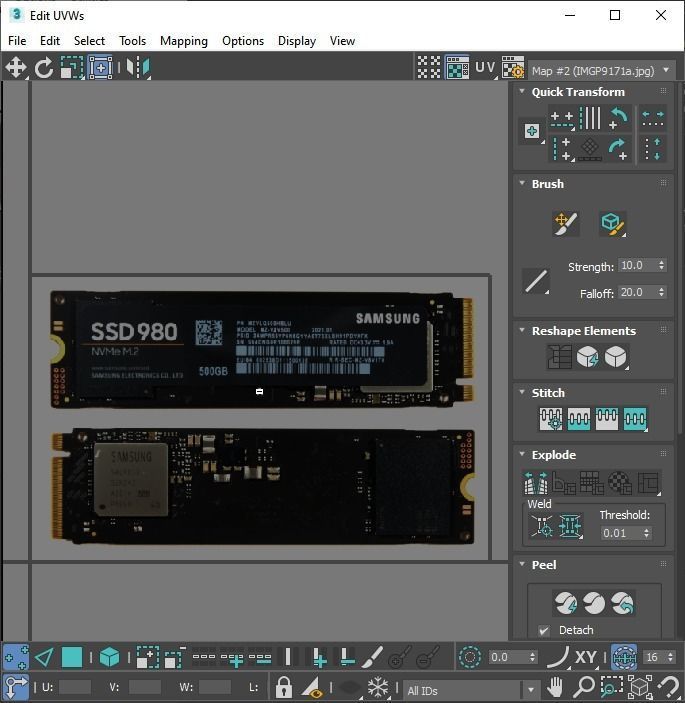 SSD M2 Hard Drive Samsung 980 3D model_44
